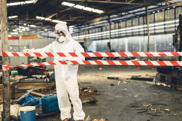 Professional Sewage Cleanup technician working in Fairbury, IL